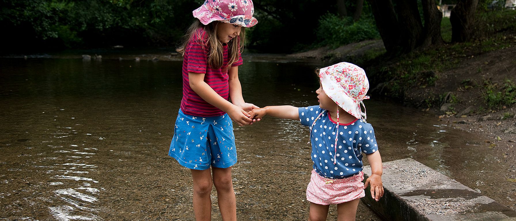 Children playing in the water