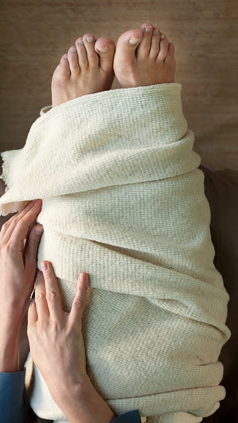calf_wrap_secured_with_cloth