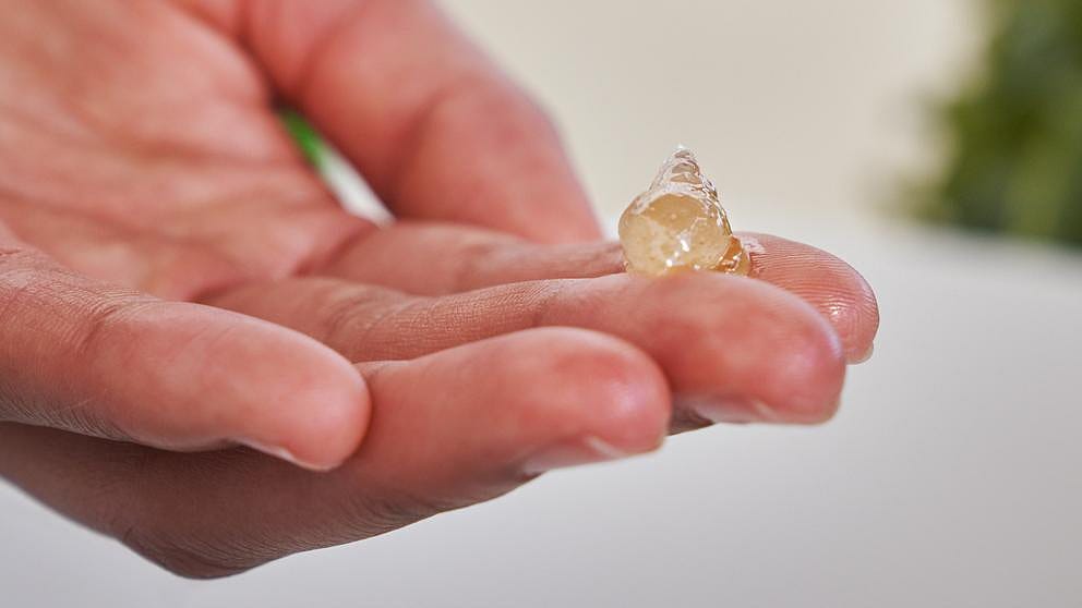 hand with blob of balm